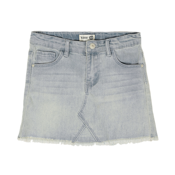 Skirt With Cut J, Jeans - Light Blue